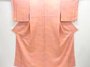 雲模様暈し色無地着物